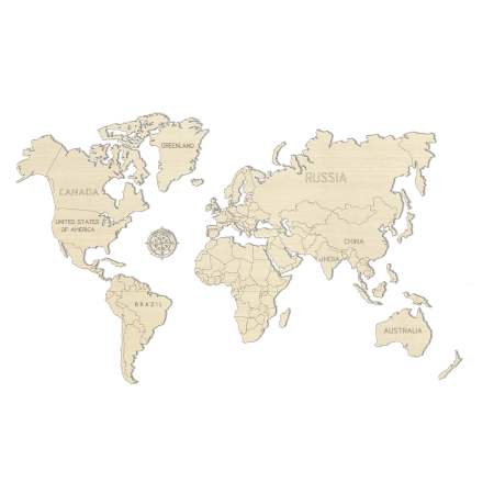 WOODENCITY:  WORLD MAP M