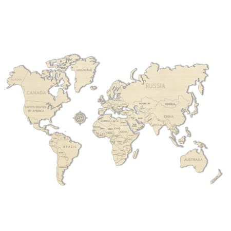 WOODENCITY:  WORLD MAP L